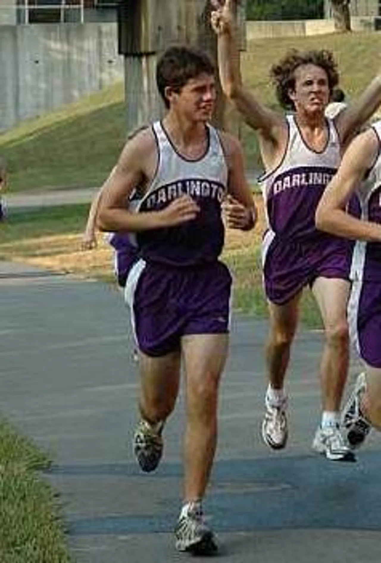Preston Jacobs ('07) competes at a cross country meet in Ridge Ferry Park.