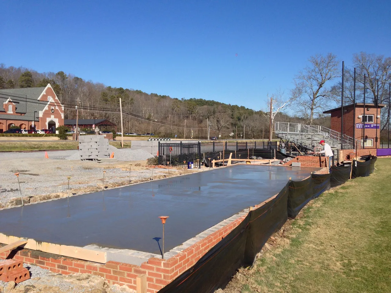 Construction on Darlington's baseball complex continues to progress, nearing its final stages.