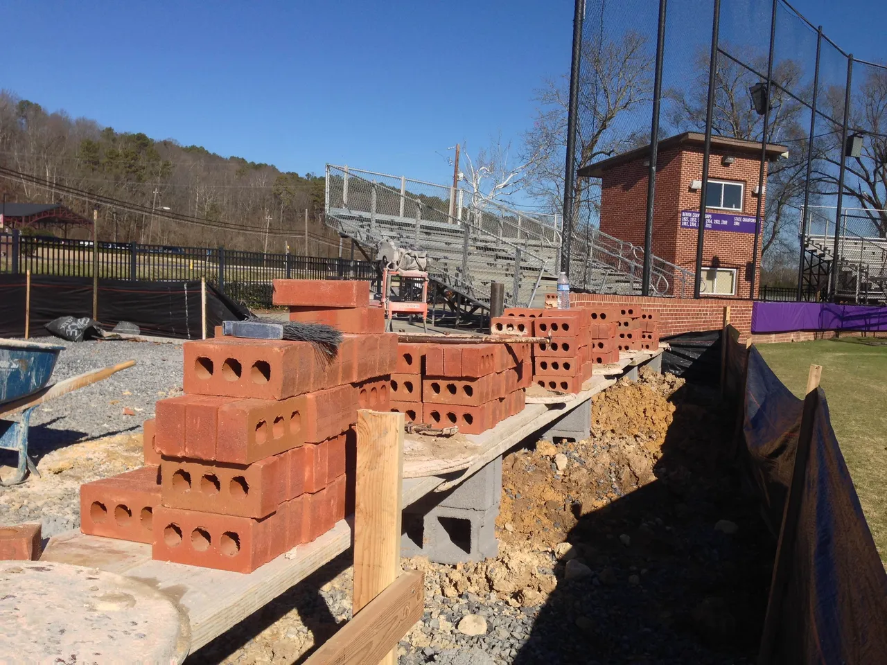 Construction on Darlington's baseball complex continues to progress, nearing its final stages.