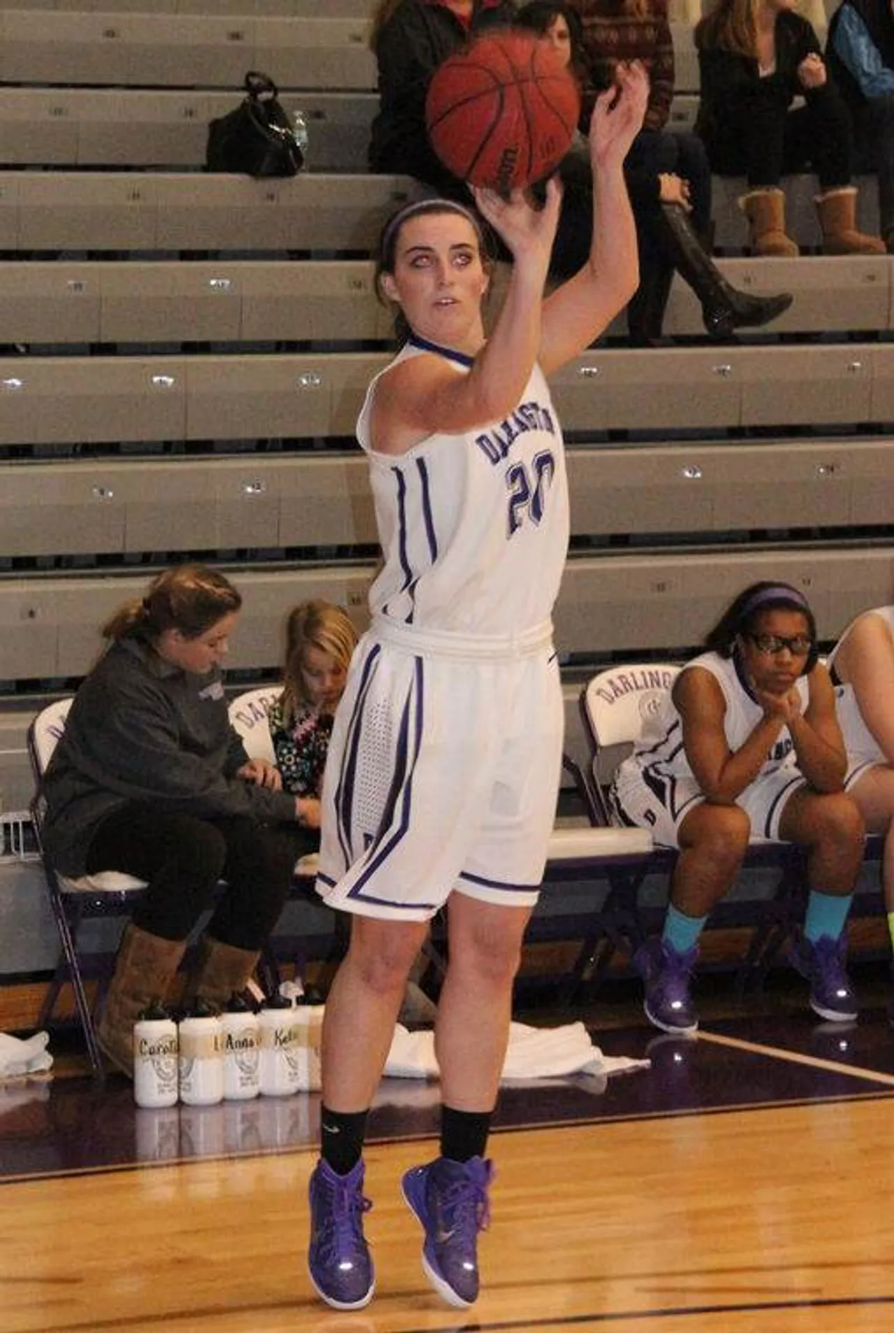 Caroline Hunt (20) shoots for three points against T.W. Josey High School at Darlington on Saturday, Jan. 10, 2015. (Photo credit: Sierra Campbell/Rome News-Tribune)