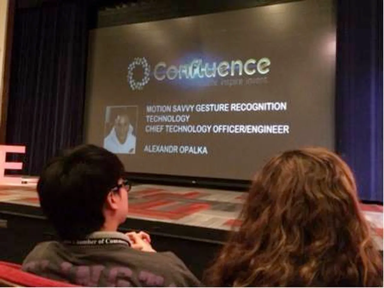 Waiting in the front row for Confluence to begin