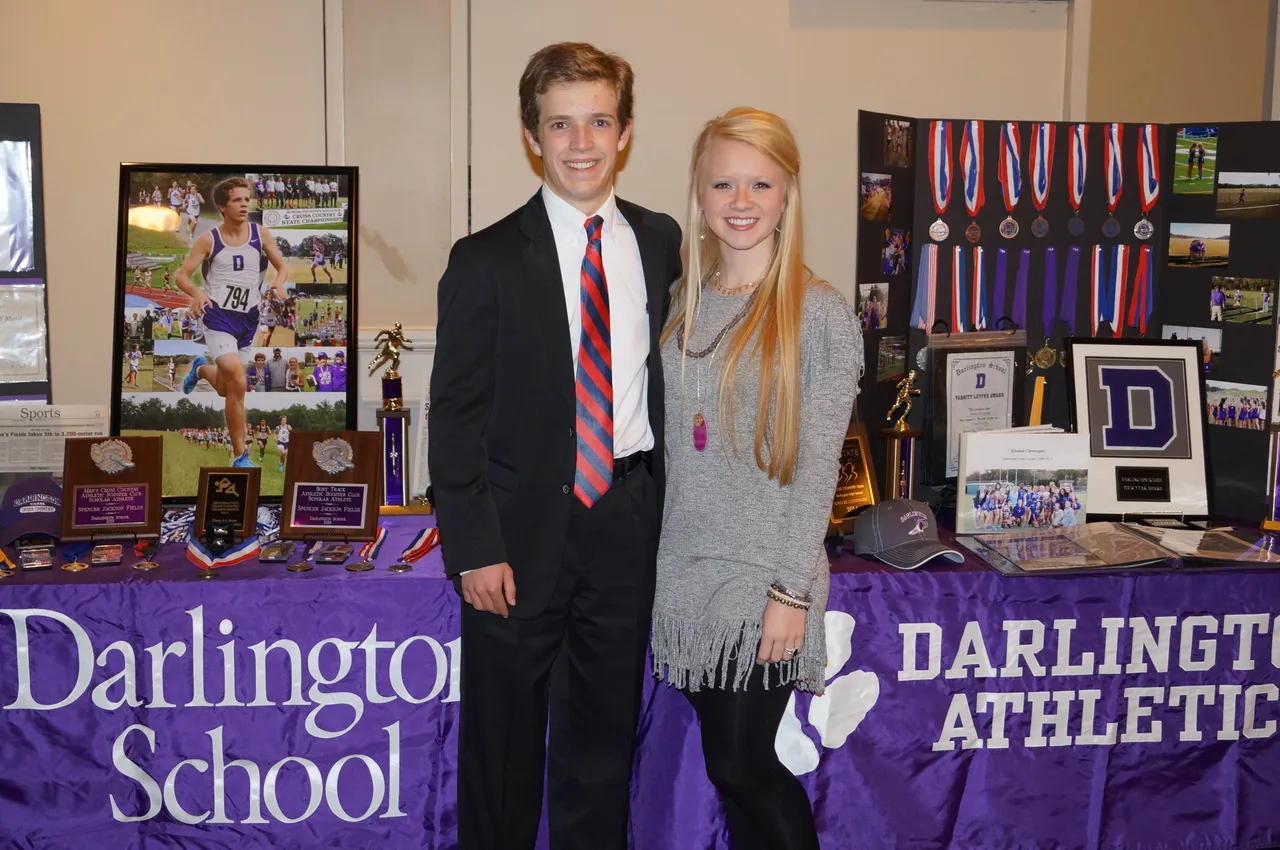 Spencer Fields ('15) and Kinslee Clevenger ('15) were Darlington's representatives for the Rome-Floyd Parks & Recreation Authority's Outstanding Student Athlete awards.