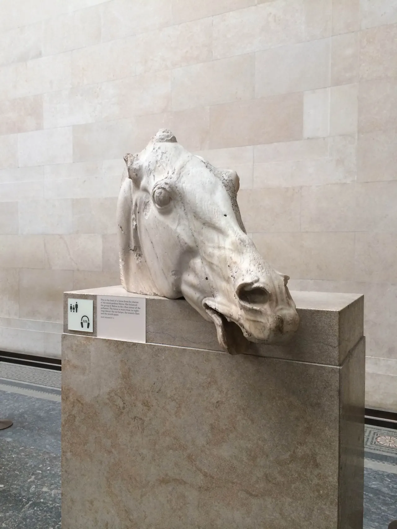 Horse pediment sculpture from the Parthenon in Athens.