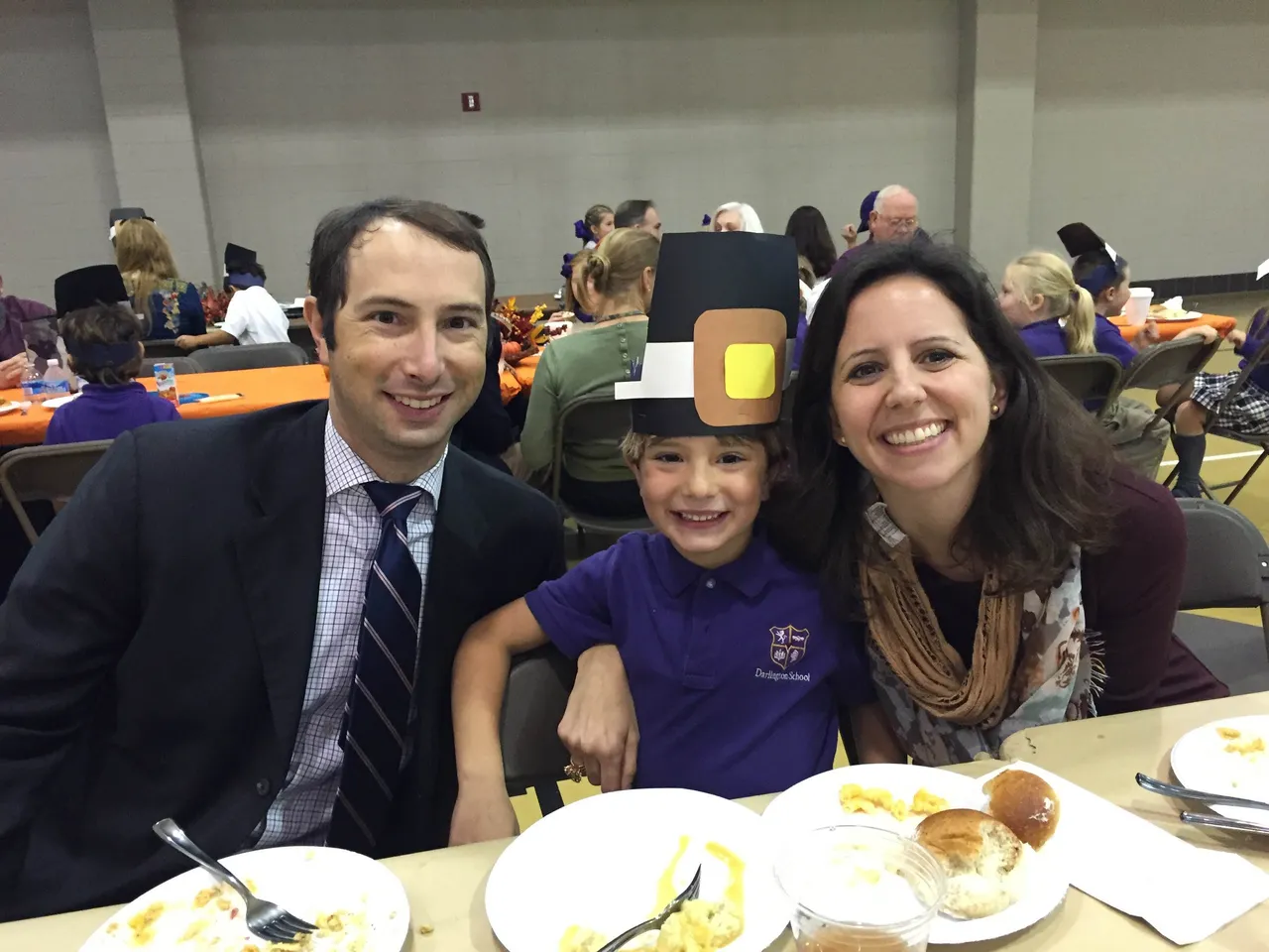 Sam, Wilson, and Julie enjoy last year's Thanksgiving Feast together