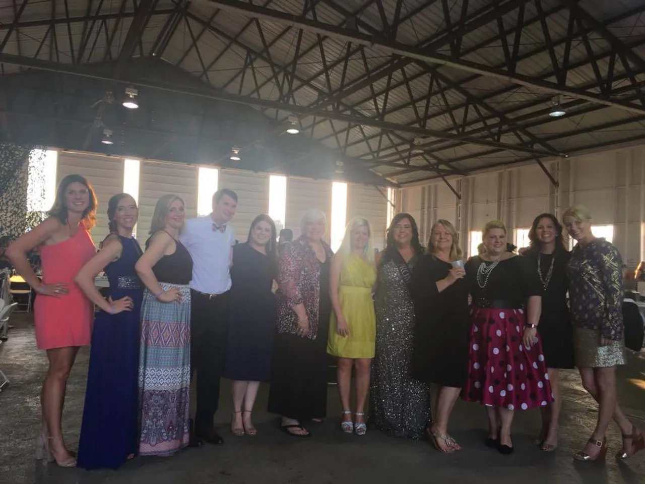 Darlington employees pose for a photo with Wester at the event on Saturday.