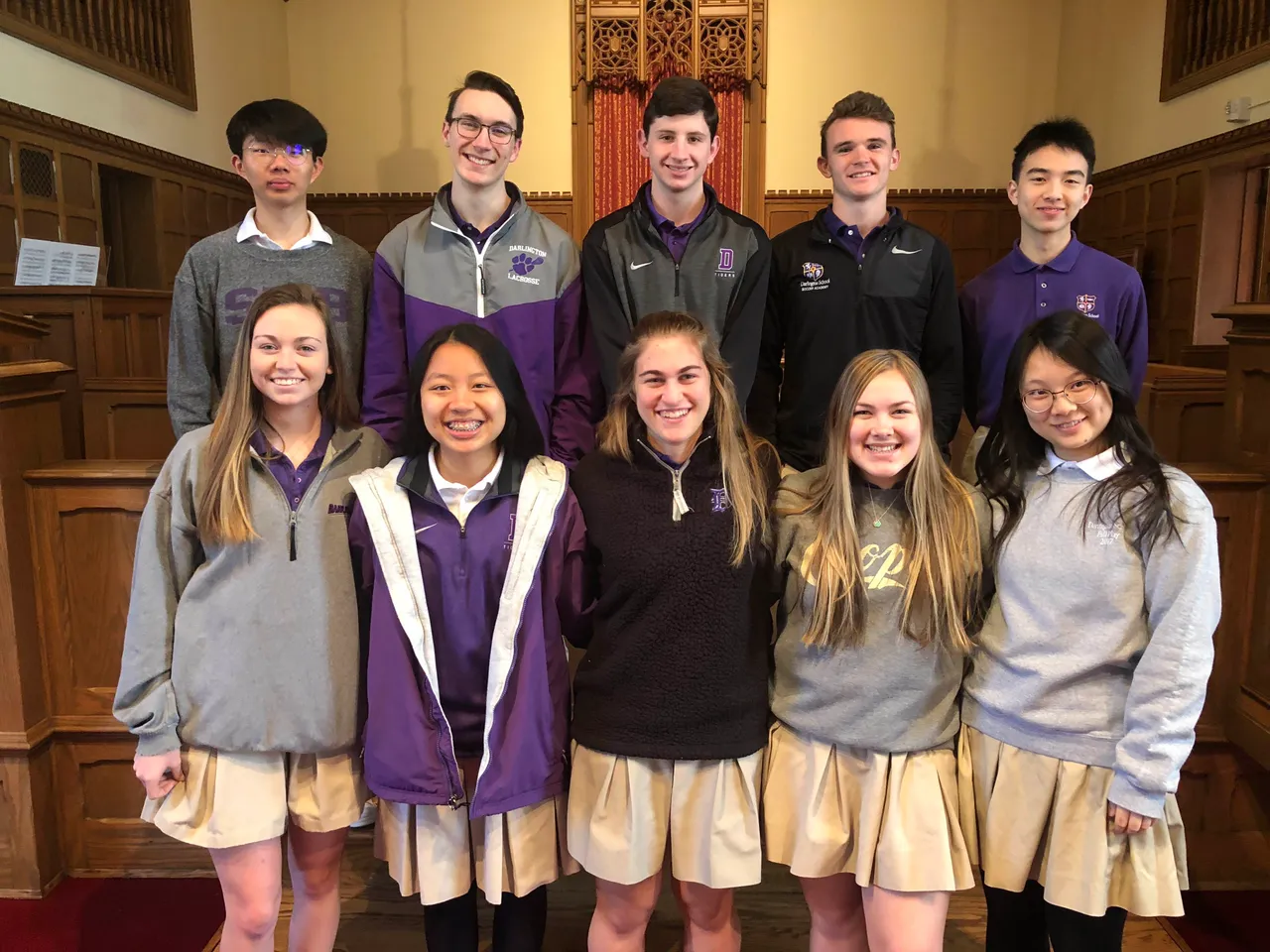 Front Row: Carlie Chisolm, Trang Dang, Lauren Botwinik, Veeka Malanchuk, Sharon Sun. Back row: Neal Yin, Michael Wheeler, Alexander Greene, Alex Liddle, and David Cao (not pictured - Lucy Bearden and Bella Cox)