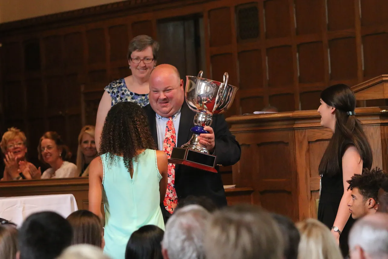 John Zazzaro awards the Centennial Cup at Honors Day.