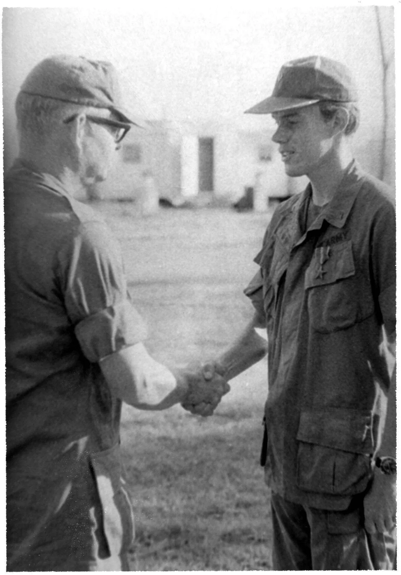 Steve Poulsen (’64)-Photo: This is a photo of Steve being awarded the Bronze Star Medal while serving in Viet Nam.