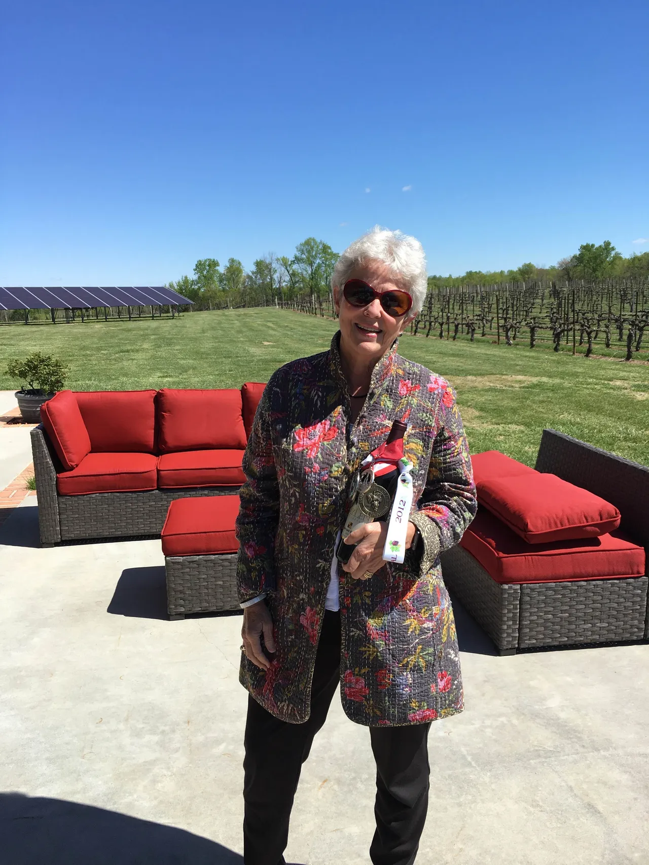 Joyce (Riddle) Neely ('62T) owner of RayLen Vineyards in Mocksville, N.C.