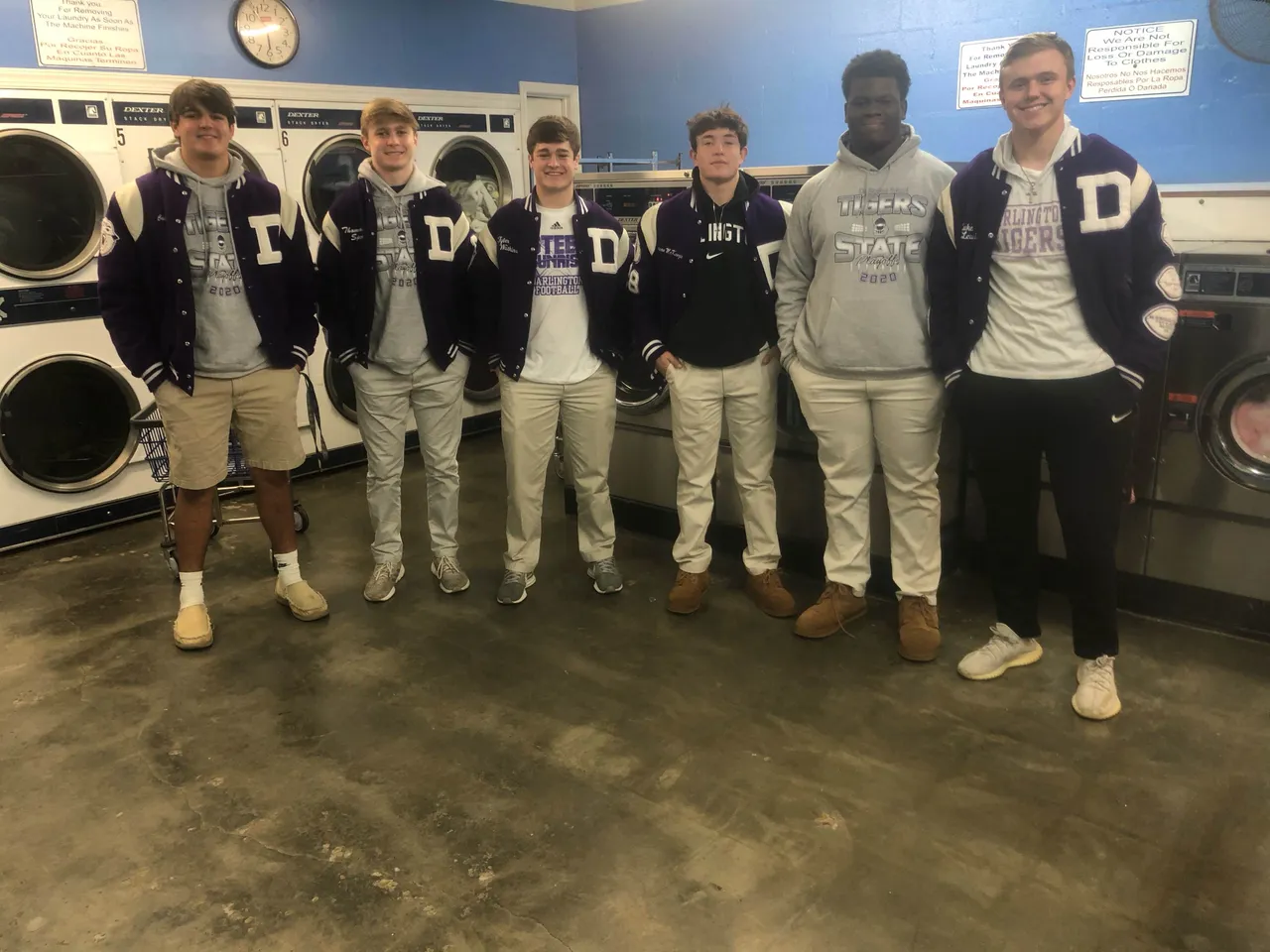 BBM Coin Laundry Inc. : Owned by Brandy and Bo McKenzie, parents of Darlington junior  Mason McKenzie. Pictured: Caleb Butler, Thomas Speed, Tyler Watkins, Mason McKenzie, Christian McCluney & Luke Lewis