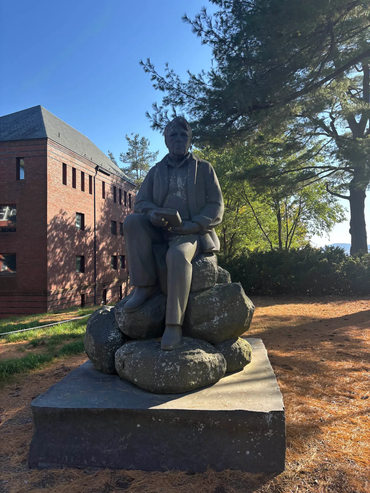 Amherst College - Statue of Poet Robert Frost
