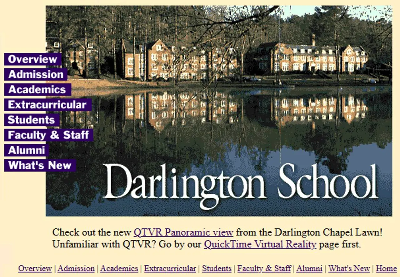 Darlington's first "home page" launched in 1997. The site introduced many features still in use today.